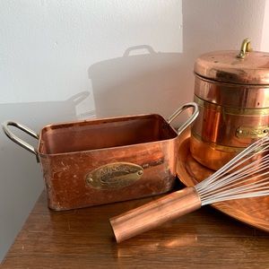 Vintage Kitchen - Vintage | Copper Set Display Tray Canisters Whisk Vintage Kitchen - Vintage | Copper Set Display Tray Canisters Whisk